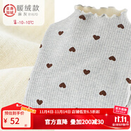 多妙屋女童打底衫秋冬新款兒童長袖T恤大童半高領(lǐng)上衣加絨秋衣洋氣童裝 暖絨款麻灰 81670 150cm