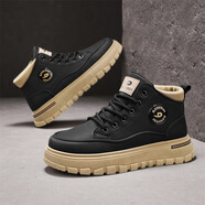 東方駱駝（EASTERN CAMEL）冬季新款高幫防滑耐磨馬丁靴 黑色 39