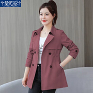 莫代爾短外套女2025春秋冬有里布新款風(fēng)衣女短中款女裝氣質(zhì)顯瘦小個(gè)子女 焦糖色 常規 XL