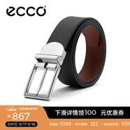 愛步（ECCO）男士皮帶 金屬針扣腰帶男 皮帶 9105892 黑色/深棕色910589291157 100cm
