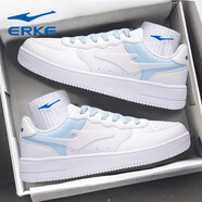 鴻星爾克（ERKE）板鞋男鞋2025秋冬季新款厚底防水防滑小白鞋百搭休閑運動(dòng)鞋子男款 爾克白/輕氧藍 40