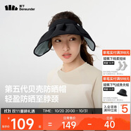 蕉下（beneunder）遮陽帽子防曬帽女防紫外線太陽帽貝殼空頂帽便攜TS550黑