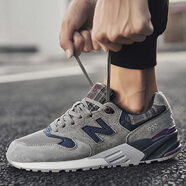 新百倫官方男鞋子男防滑NB999系列休閑情侶百搭透氣運動(dòng)跑步鞋老爹鞋女 旗艦999灰藍 42 標準尺碼