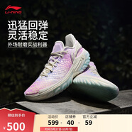李寧桀驁2 七彩蟒丨籃球鞋男鞋2025新款輕量回彈外場運動鞋ABFV041