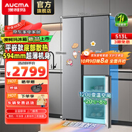澳柯瑪（AUCMA）大容量家用一級能效節能省電雙變頻雙循環(huán)風(fēng)冷無(wú)霜凈味抗菌養鮮T型門(mén)底部散熱BCD-513WPHKZTDNE