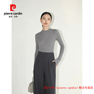 皮爾卡丹（pierre cardin）品牌高檔輕奢德國楊子紗美麗諾羊毛半高領(lǐng)針織衫女內搭長(cháng)袖百搭顯 品牌高端新品-灰色 S 80-95斤