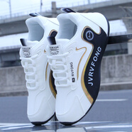 LI NING李寧男鞋2025新款跑步鞋防臭休閑時(shí)尚 A009白黑色(皮面款) 38 _標準碼