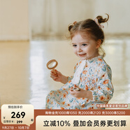 OAK FAMILY燈芯絨連衣裙女寶寶周歲長(zhǎng)袖公主裙洋氣 花園舞曲 100 cm