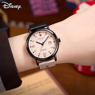 迪士尼（Disney）手表女學(xué)生個(gè)性復古撞色帆布帶石英表初高中生高顏值女孩防水手表