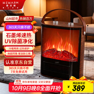 WeWarm【UV除菌99.9%】壁爐取暖器家用暖風(fēng)機(jī)仿真炭火電暖器室內(nèi)外大面積速熱冷暖風(fēng)機(jī)輕音節(jié)能1908UPro