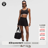 lululemon丨Varsity 女士風琴褶高腰網球裙 速干 芯吸 LW8AJYS 黑色 S /6