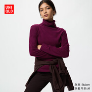 優(yōu)衣庫女裝HEATTECH搖粒絨兩翻領(lǐng)套頭衫/長(cháng)袖25秋冬新款479608 76 紫色 XL /165/92A