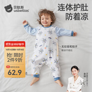 貝肽斯兒童睡衣春秋寶寶連體衣1-3-6歲嬰兒純棉家居服寶寶爬行哈衣 宇航員巡航【四季 室溫18-23℃】 90 cm 【建議身高80-90cm】
