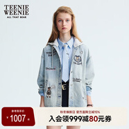 Teenie Weenie小熊女裝外套2025年秋季新款復(fù)古街頭休閑感牛仔上衣