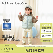 巴拉巴拉童裝寶寶羽絨服男童女童連帽外套2025冬裝小熊上衣萌208425107202