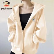 paul frank女生開(kāi)衫外套秋季2025新款簡(jiǎn)約拉鏈連帽上衣潮 奶白【溫柔簡(jiǎn)約】(p身份胸牌胸標) XL 【體重130-150斤】