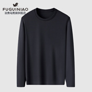 富貴鳥（FUGUINIAO）圓領(lǐng)T恤男長袖秋冬款休閑 深灰色 2XL 185