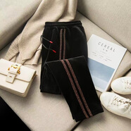 金絲絨女褲中老年媽媽平絨休閑褲秋冬加絨加厚保暖褲子跑江湖熱賣(mài) 金邊款【不加絨】 4XL 【110-130斤】