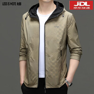 LESS IS MORE利郎男裝連帽夾克外套春秋季新款雙面反穿中青年男士時(shí)尚休閑上衣 232377卡其【雙面】 L (175) 96A