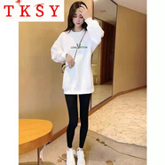 TKSY鯊魚褲搭配的上衣包臀中長款衛(wèi)衣打底衫女秋冬遮屁股內(nèi)搭加厚t恤 大V-春秋/款 L:116-135