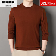LESS IS MORE利郎秋季新款半高領(lǐng)羊毛衫男薄款寬松休閑男士針織毛衣長(zhǎng)袖打底衫 利郎羊毛衫桔咖 M 165《100-120斤》