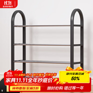 安爾雅 鞋架門口多層簡易鞋柜客廳宿舍出租房收納架子加粗  四層50cm