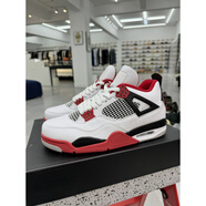 AJNIKER莆田純原AIRNIKAJ4籃球鞋男女情侶氣墊午夜藍電母白水泥運動(dòng)鞋 火焰紅(飛人發(fā)貨) 40.5 歐碼：(內長(cháng)255)