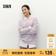 森馬（Semir）毛衣女冬季oversize小狗提花圓領(lǐng)軟糯毛衫慵懶風(fēng)上衣101724107028