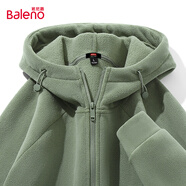 班尼路（Baleno）雙面搖粒絨連帽外套男女款秋冬季簡約百搭加厚夾克保暖拉鏈開衫