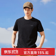 拓路者（Pioneer Camp）短袖男春夏透氣純棉打底衫上衣運(yùn)動(dòng)跑步百搭圓領(lǐng)寬松學(xué)生白t恤 黑色 M