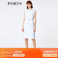 PORTS寶姿春夏款女裝修身連衣裙優(yōu)雅無袖包臀職業(yè)連衣裙 WHITE S (4)