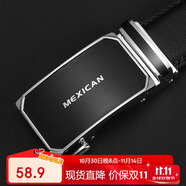 稻草人男士皮帶自動扣真牛皮商務(wù)腰帶休閑潮流褲帶生日禮物送父親老公