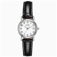 西鐵城（CITIZEN）光動(dòng)能情侶表皮表帶手表男女BM8240-03EEW1270-06A EW1270-06A 經(jīng)典小盤(pán)女款 22.5mm