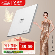 公牛（BULL）開關(guān)插座G57蝶翼超薄一位電腦六類插座大面板插座G57T102暮雪白