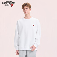 查爾斯桃心【白鹿&王楚然同款】衛衣男女同款情侶愛(ài)心加絨打底衫 白色 XS