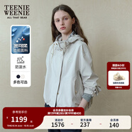 Teenie Weenie小熊女裝防潑水外套2025年秋季新款通勤寬松輕薄夾克 象牙白 M
