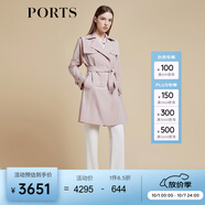 PORTS寶姿商場(chǎng)同款早春新款女裝“日暮粉雙排扣短風(fēng)衣”LD8T035MWQ042 日暮粉 S (4)