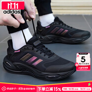 阿迪達斯 （adidas）男鞋 2025秋季新款Bounce登山運動鞋低幫耐磨輕便透氣跑步鞋子男 黑色/暖風加絨/保暖/新到款 44 270mm