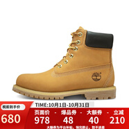 添柏嵐（Timberland）經(jīng)典6寸大黃靴戶(hù)外男女防水真皮寬版 10361W女款-小麥色 38