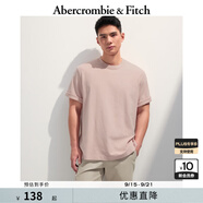 Abercrombie & Fitch【重磅情侶款】男裝25夏季美式字母Logo圓領(lǐng)短袖T恤KI123-5060 粉色 2XL (185/124A)