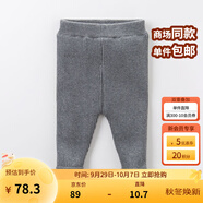 戴維貝拉（DAVE＆BELLA）秋冬季兒童毛線(xiàn)褲寶寶打底褲加絨女童長(zhǎng)褲保暖小孩秋冬幼兒褲子 中灰 5T/110cm(建議身高100-110cm)