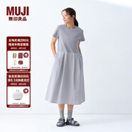無印良品（MUJI）女式?jīng)龈卸绦溥B衣裙女裝裙子25年夏季連身裙涼感物語長裙BC2LKA5S 灰色 S (155/80A)