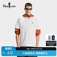 比音勒芬2025夏季新款透氣圓領(lǐng)防曬短袖T恤休閑簡(jiǎn)約親膚男士上衣日常通勤 28米白色 XL （110）