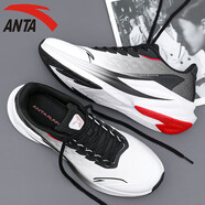 安踏（ANTA）毒刺6代丨運動(dòng)鞋男鞋冬季新款網(wǎng)面透氣跑步鞋防滑耐 【革面】純凈白/基礎黑-5 42.5