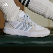 adidas ENTRAP美式校園風(fēng)運(yùn)動板鞋男女少年感復(fù)古籃球鞋阿迪達(dá)斯 白色/淺藍(lán)/灰色   42