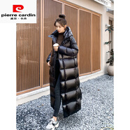 皮爾卡丹（pierre cardin）羽絨服女長(zhǎng)款2025冬季新款長(zhǎng)過(guò)膝到腳踝超長(zhǎng)東北加厚加長(zhǎng)超厚時(shí)尚 加長(zhǎng)款（微亮黑） 衣長(zhǎng)125厘米左右 S  100斤以下