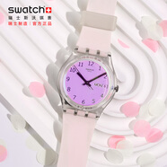 斯沃琪（Swatch）瑞士手表 無(wú)盡雪粉 雙日歷生日禮物初高中考試表時(shí)尚腕表GE714