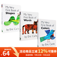 英文原版 My Very First Book of Words/Numbers/Clolrs/Shapes 3冊連連看兒童紙板書 艾瑞卡爾 Eric Carle 綠山墻