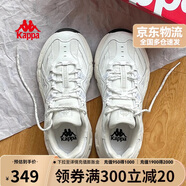卡帕（Kappa）復(fù)古運(yùn)動(dòng)老爹鞋女秋季新款厚底增高休閑情侶小白鞋子女白灰色 37