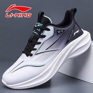 LI NING李寧2025跑步鞋秋季新款李寧男鞋減震耐磨輕便運動(dòng)鞋網(wǎng)面透氣跑鞋 811(白黑)網(wǎng)面 42